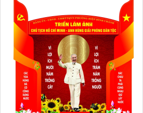 Thiết kế thi công bảng dụng quảng cáo triển lãm ảnh ở UBND Phường Hiệp Bình Chánh