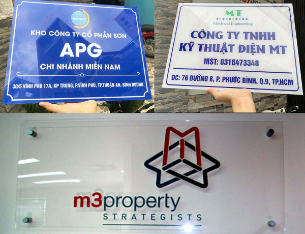 In bảng hiệu công ty tại quận 2