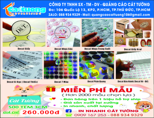 Dịch Vụ In Tem Nhãn Dán✨ Giá Rẻ Theo Yêu Cầu Tại Hồ Chí Minh ✅In nhanh✅In số lượng ít ✅Thiết kế theo yêu cầu ✅Giao hàng nhanh
