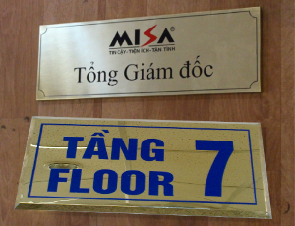 Bảng Inox phòng ban