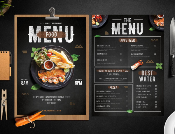 Thiết kế menu nhà hàng, cafe, trà sữa đẹp
