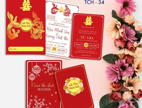 Thiệp cưới đẹp TCH -34