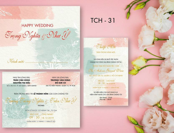 Thiệp cưới đẹp TCH - 31